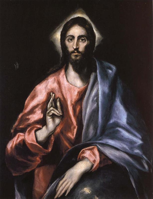 El Greco Christ as Saviour oil painting image